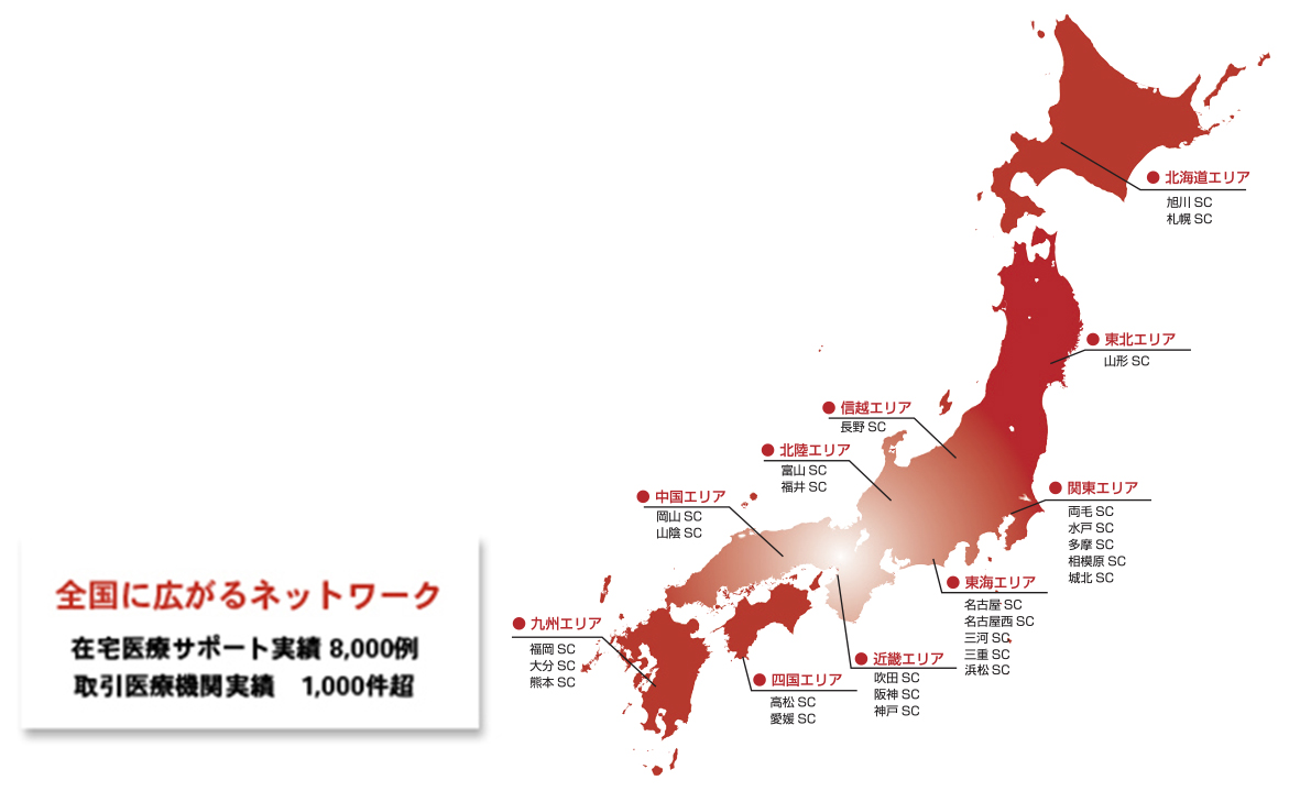 全国30箇所のサービスセンター